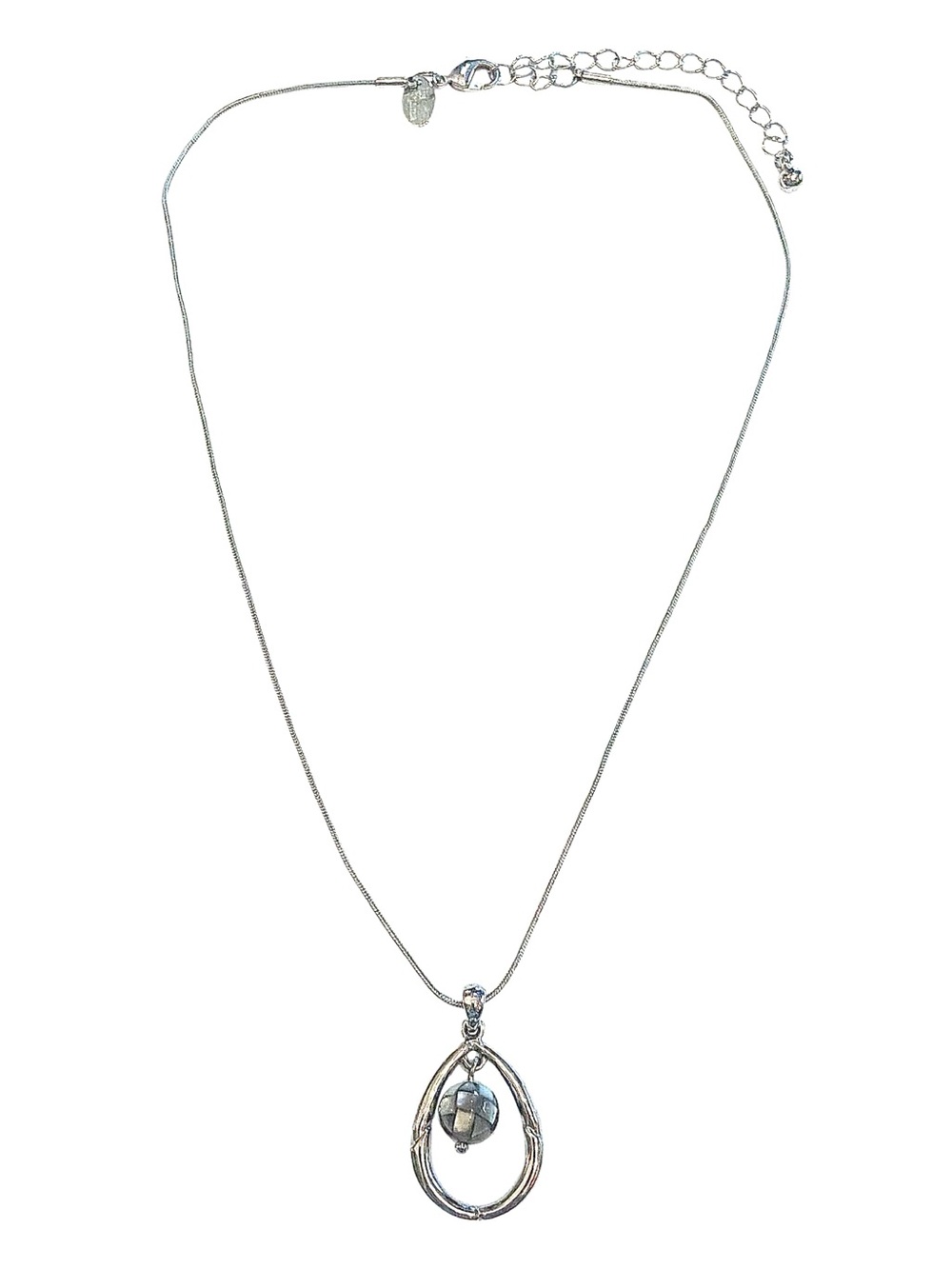 Lia Sophia Mosaic Mother Of Pearl Silver Necklace